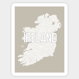 Country Wall Decor Ireland Black and White Art Canvas Poster Prints Modern Style Painting Picture for Living Room Cafe Decor World Map Sticker